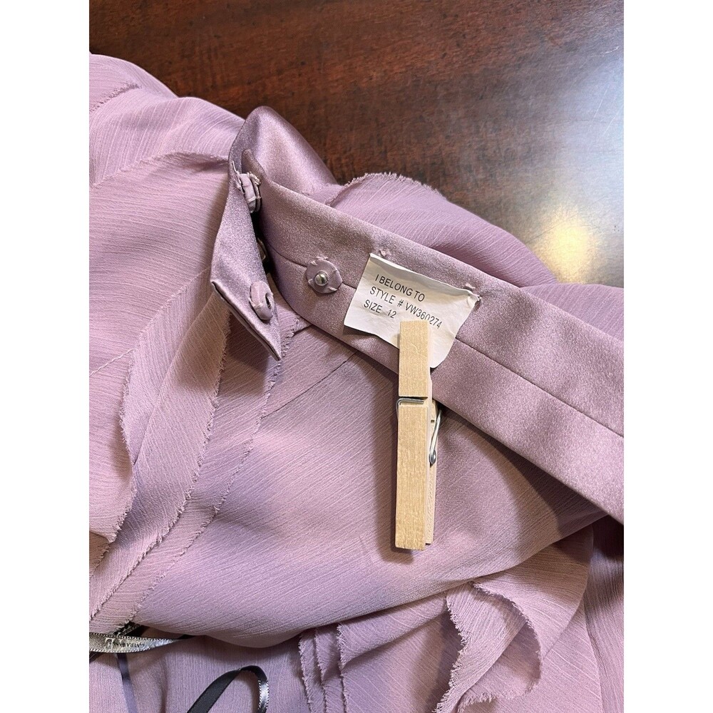 Vera Wang Dusty Rose One-Shoulder Maxi Dress - Picture 10 of 12
